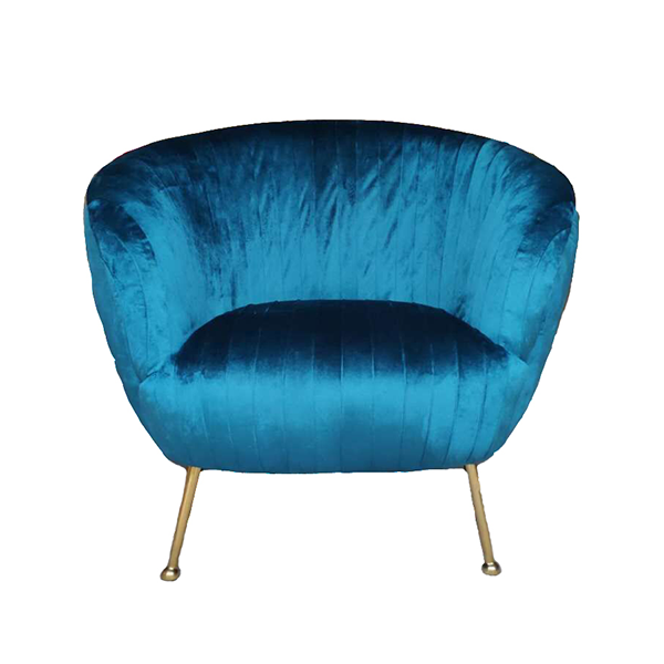 Fauteuil Ginger Velours Sarcelle