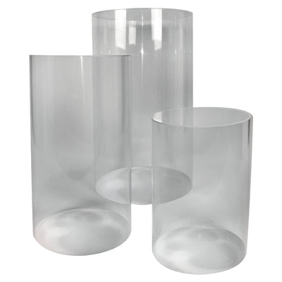 Ensemble 3 Cylindres Acrylique Transparent