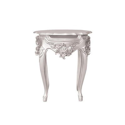 Table D'appoint Style Baroque - Argent