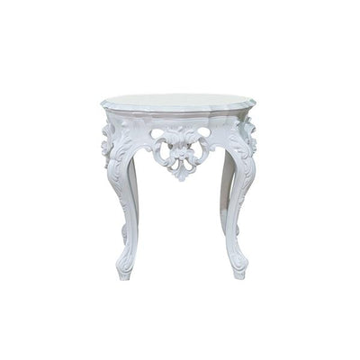 Table D'appoint Style Baroque - Blanc