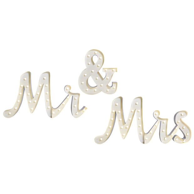 Marquee "Mr & Mrs" Lumineux