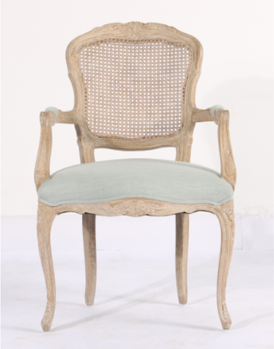 Chaise avec bras en bois - Marie Antoinette