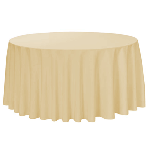 Nappe Ronde Polyester Champagne