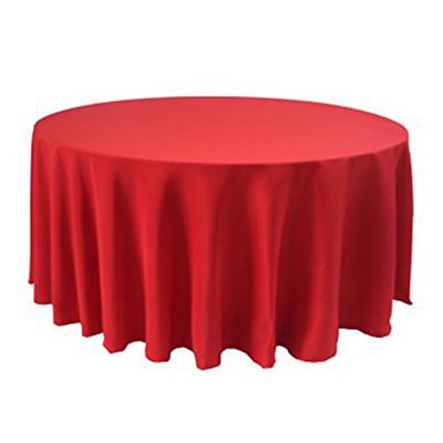 Nappe Ronde Polyester Rouge