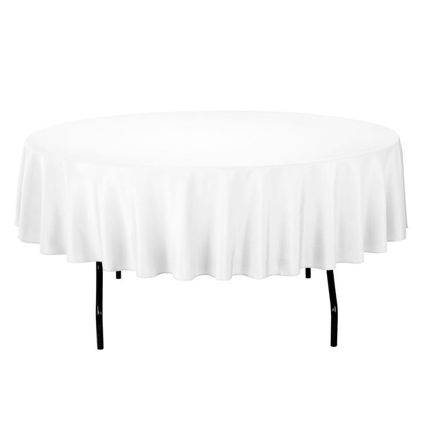 Nappe Ronde Polyester Blanche