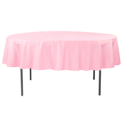 Nappe Ronde Polyester Rose