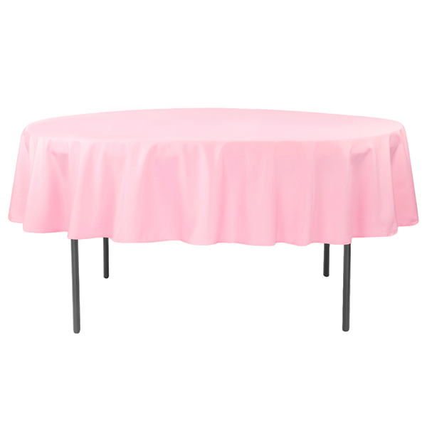 Nappe Ronde Polyester Rose